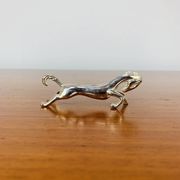 6 vintage silver metal horse knife rests