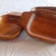 3 ramekins, appetizer/snack ramekins, made of olive wood.