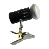 Chocolate lacquered metal clamp spot 1960/70