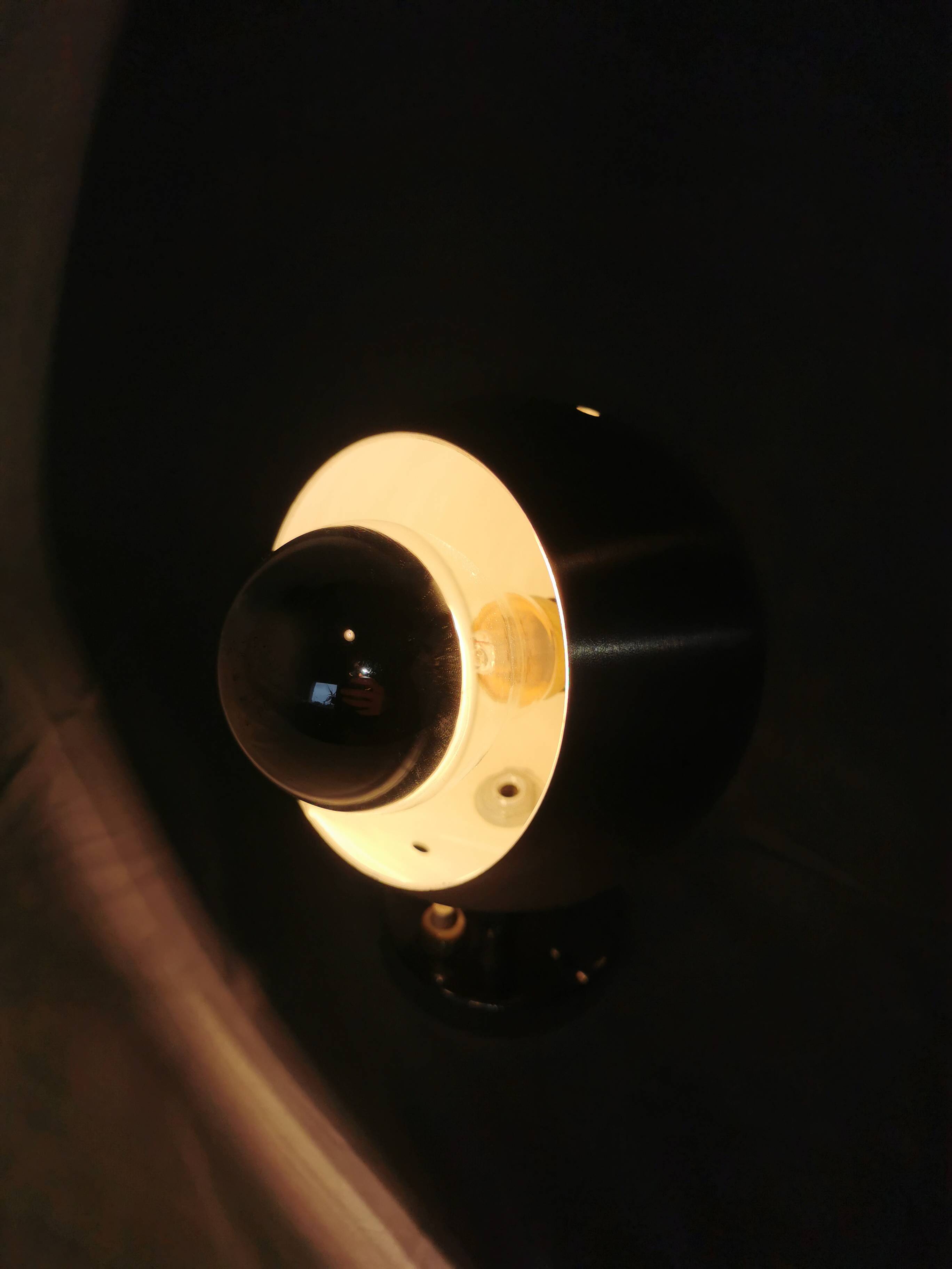 Lampe spot Eyeball aluminium brossé, 1970