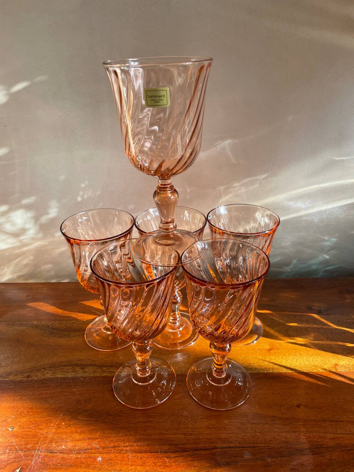 6 Rosaline water glasses