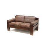 Vintage mid century modern leather design sofa 757 by Harry de Groot for Leolux, 70s