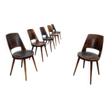 6 chocolate brown Baumann Mondor chairs