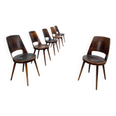6 chaises Baumann Mondor marron chocolat