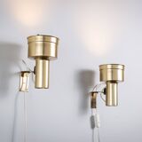 Pair of adjustable wall lamps designed by Per Sundstedt for Kosta Lampan