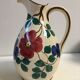 Paire de vases pichets avec bec verseur anse déco fleur numéroté