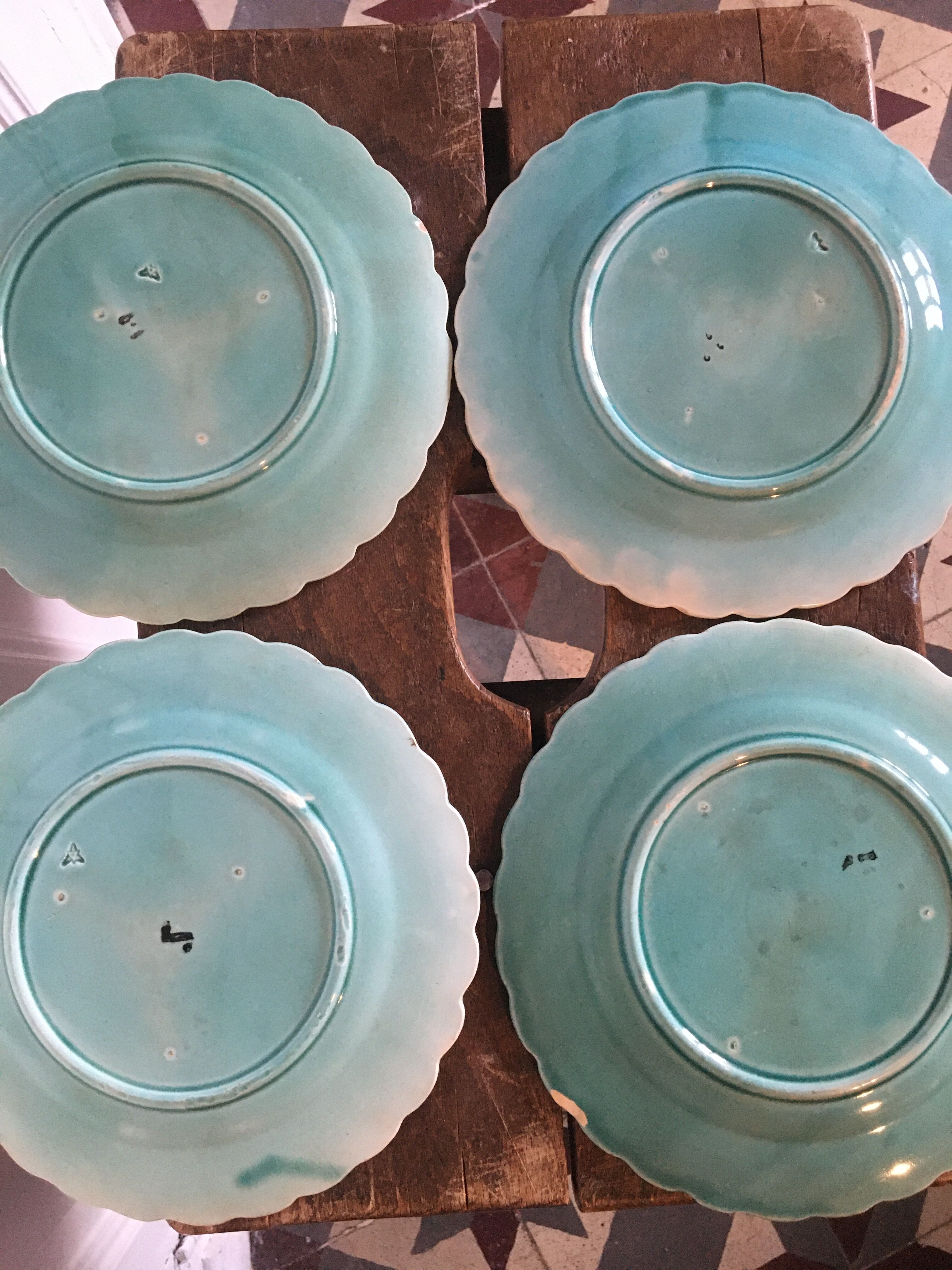 Art Nouveau dabbling plates