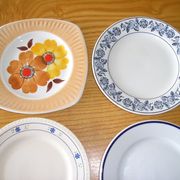 Set of 12 different dessert plates