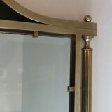 Miroir de style néoclassique en laiton et tôle laquée