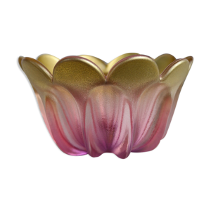 Vide poche en pâte de verre rose