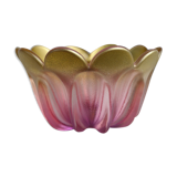 Empty pocket in pink glass paste corolla vintage Germany