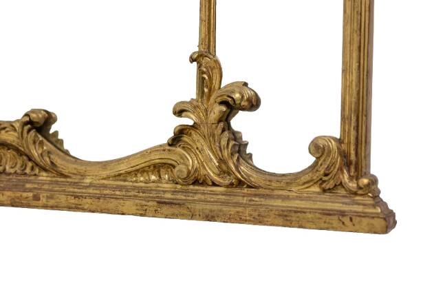 Large trumeau, or glazing bead mirror, Louis XV style. 1950s.