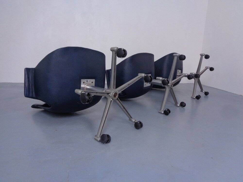 Model 6727 Bird Chairs by Preben Fabricius & Jørgen Kastholm for Kill International, 1960s, Set of 3