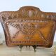 Wall-mounted letter holder, antique carved wood, folk art.
