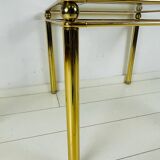 3 tables en laiton, 1980