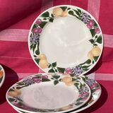 Old plates with fruit decoration