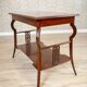Table basse en acajou brun Art Nouveau du début du 20e siècle, années 1950