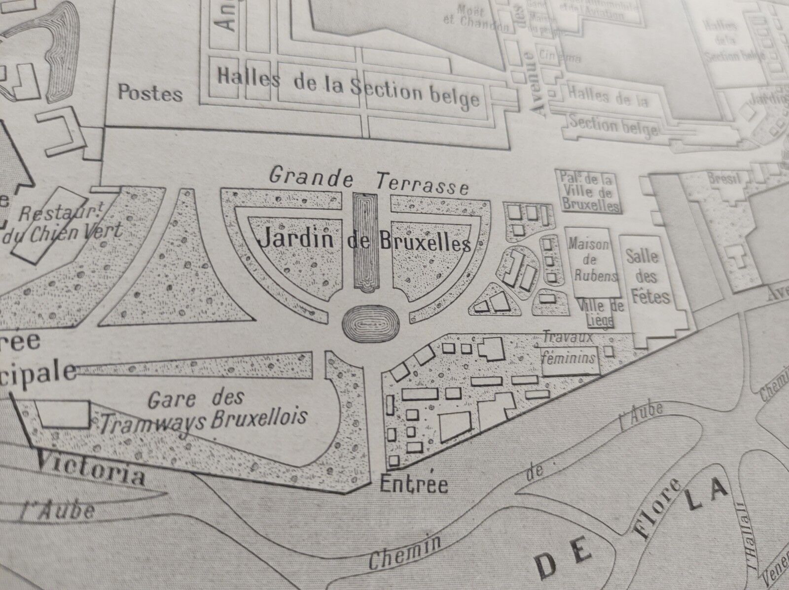 Plan de l'exposition universelle de Bruxelles 1910