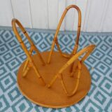 60s rattan coffee table