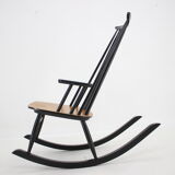 1960s Varjosen Puunjalostus Beech Rocking Chair, Finland