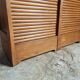 Antique filing cabinet with curtains – 1920s/30s – Beech