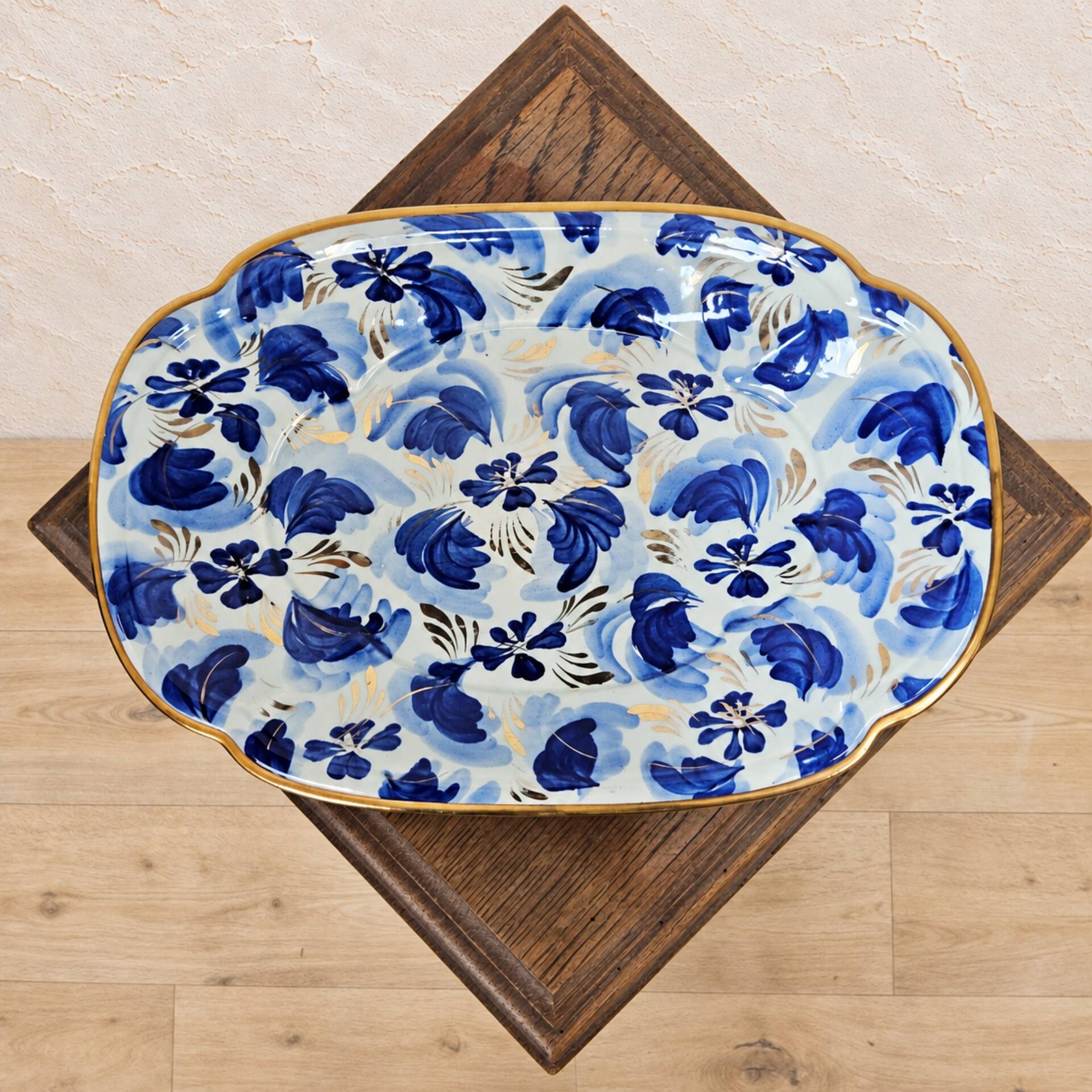 Vintage bonbonniere H. Bequet blue birds hand-painted