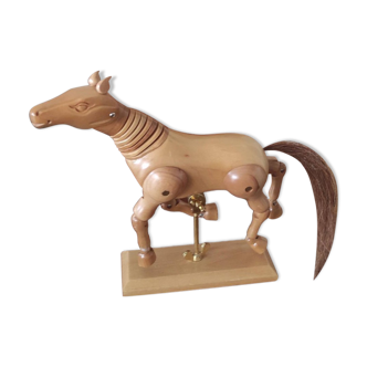 Wooden horse sculpture