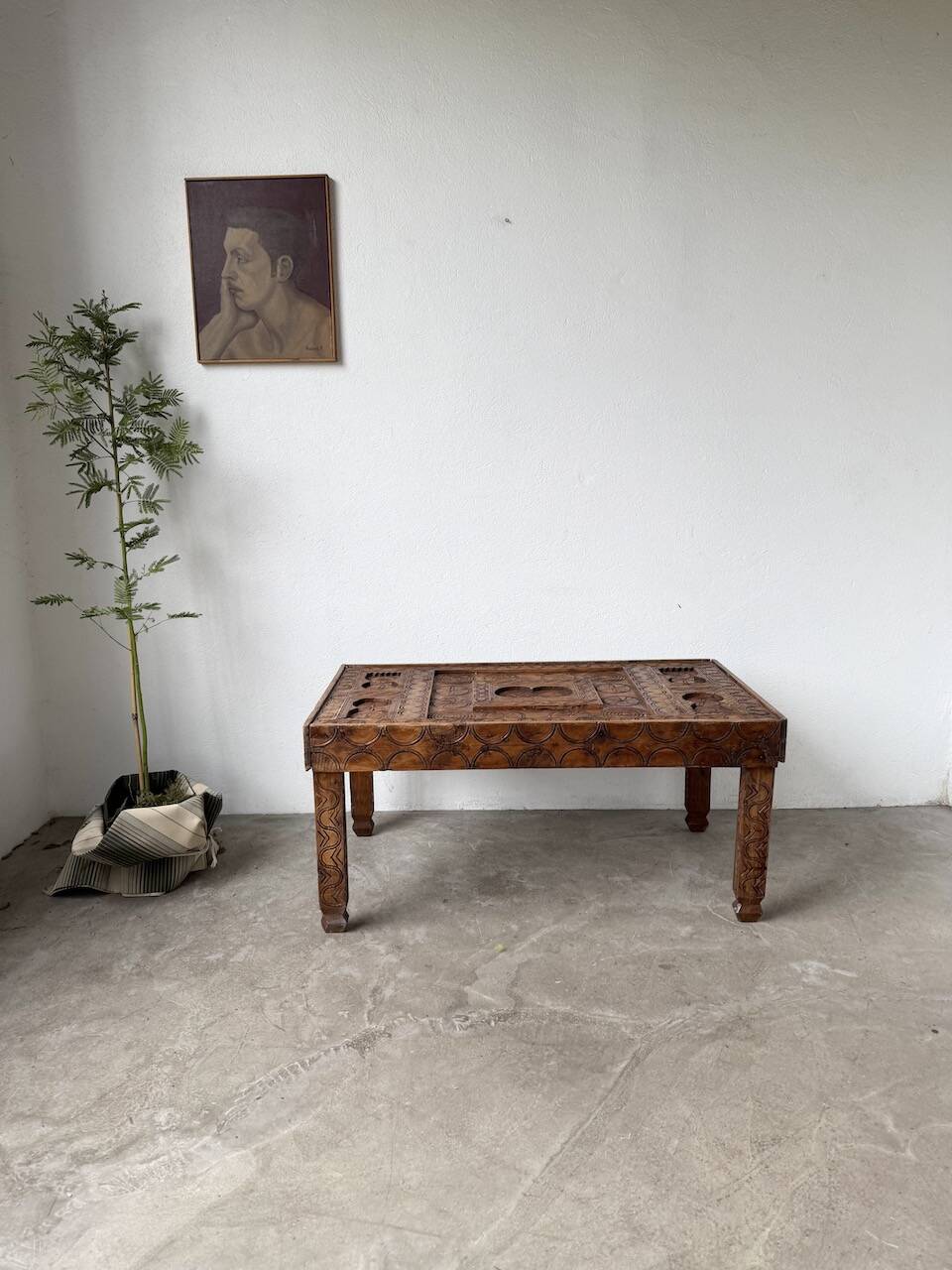 Savoyard folk art coffee table