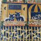 Vintage handmade cat rug