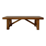 Low stool in varnished wood