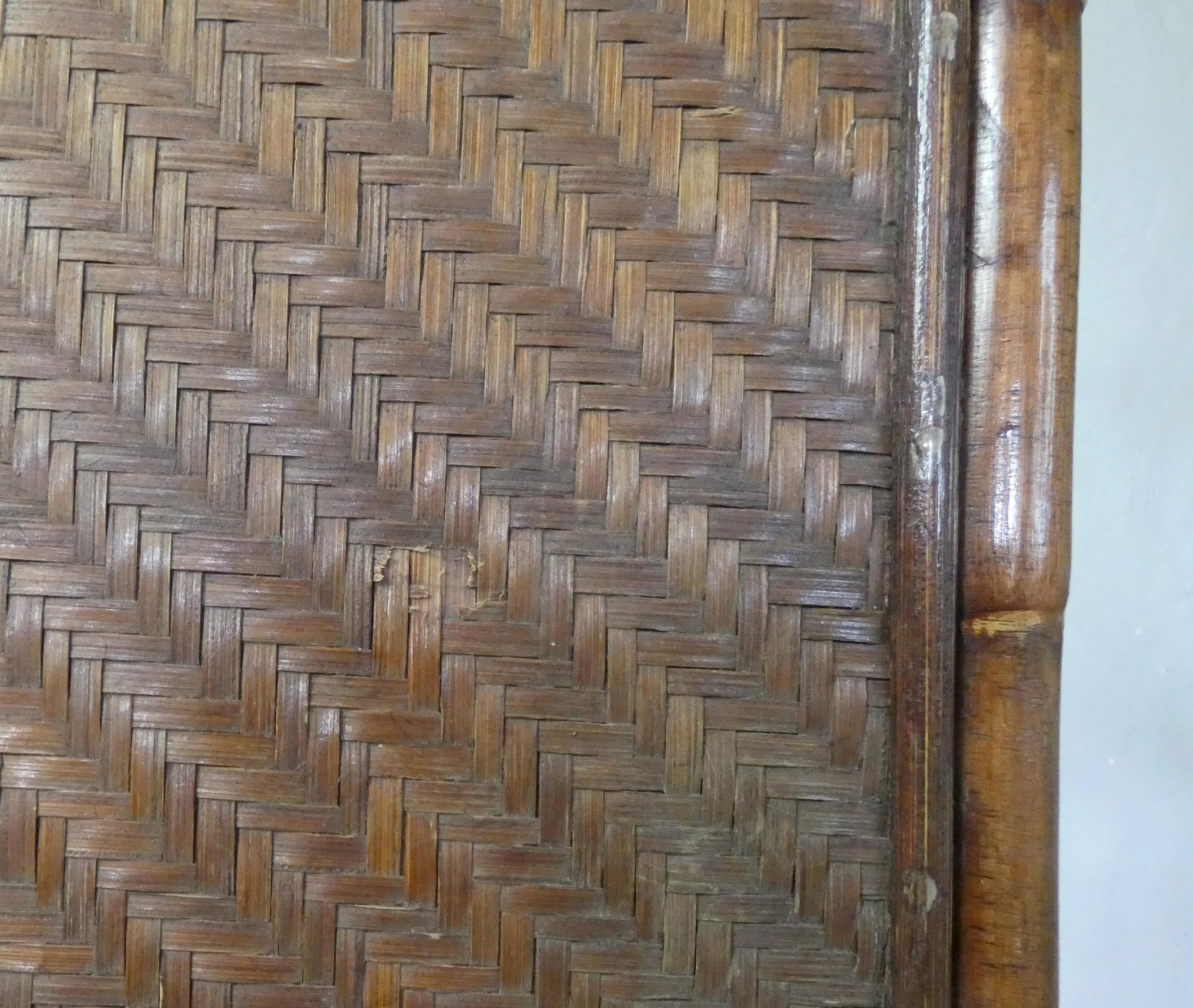 Rattan sofa end side table