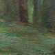 Antique oil painting on faesite early 1900s countryside view