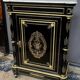 Napoleon III style commode, decorated with brass marquetry and gilded bronze mounts.