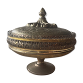 Old brass incense burner or brass can