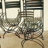 Wrought iron chairs and armchairs