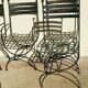 Chaises et fauteuils en fer forgé