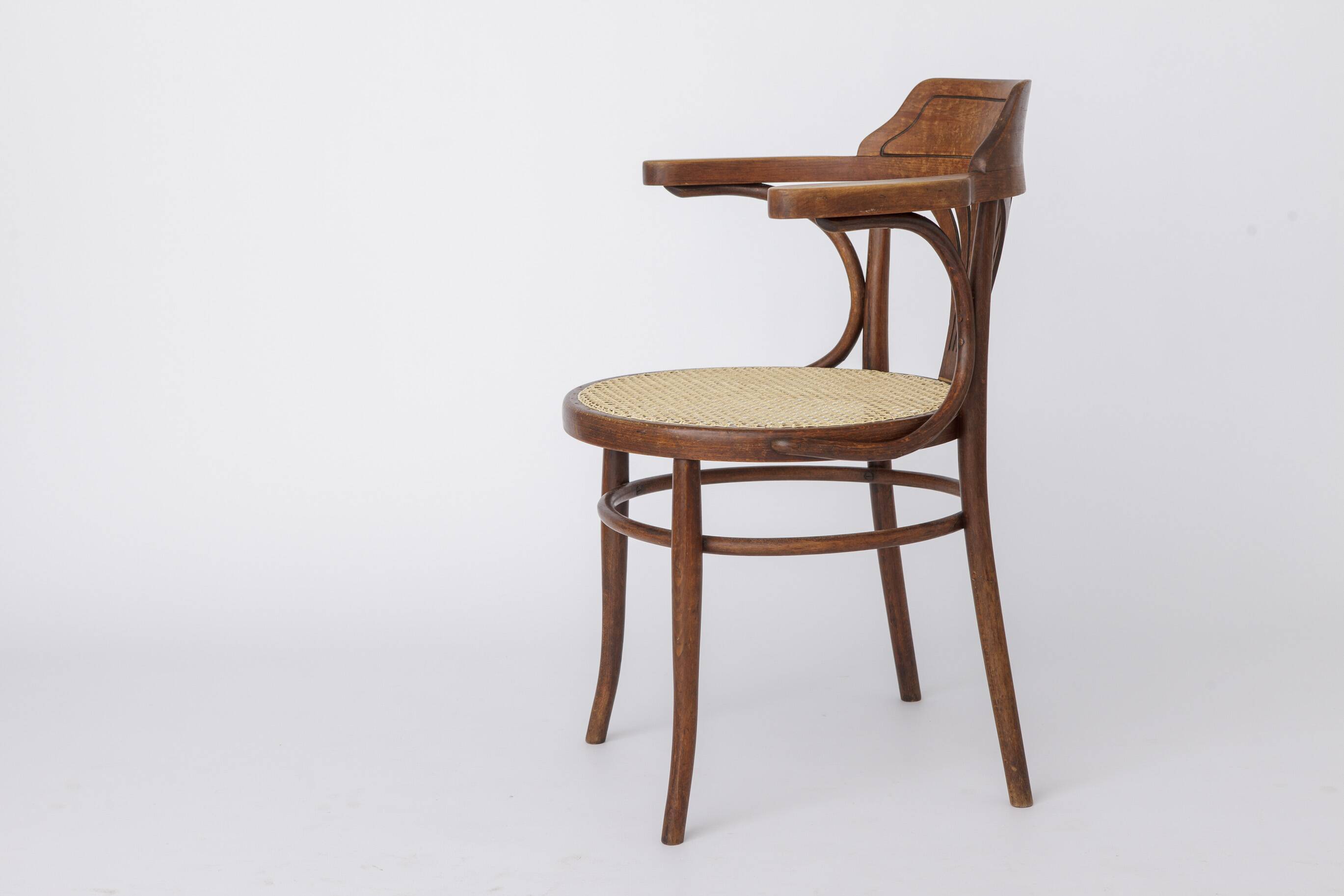 Vintage Bentwood Chair by Fischel Austria 1940s-1950s | Restored Beech Wood