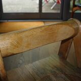 Rare vintage children's chair in solid pine by pierre grosjean 1970