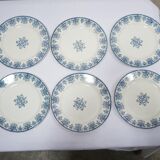 Series of 10 old Terre de Fer plates by L.G. for the earthenware factory of Clairefontaine