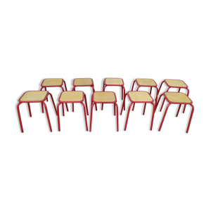 Lot de 10 tabouret bas