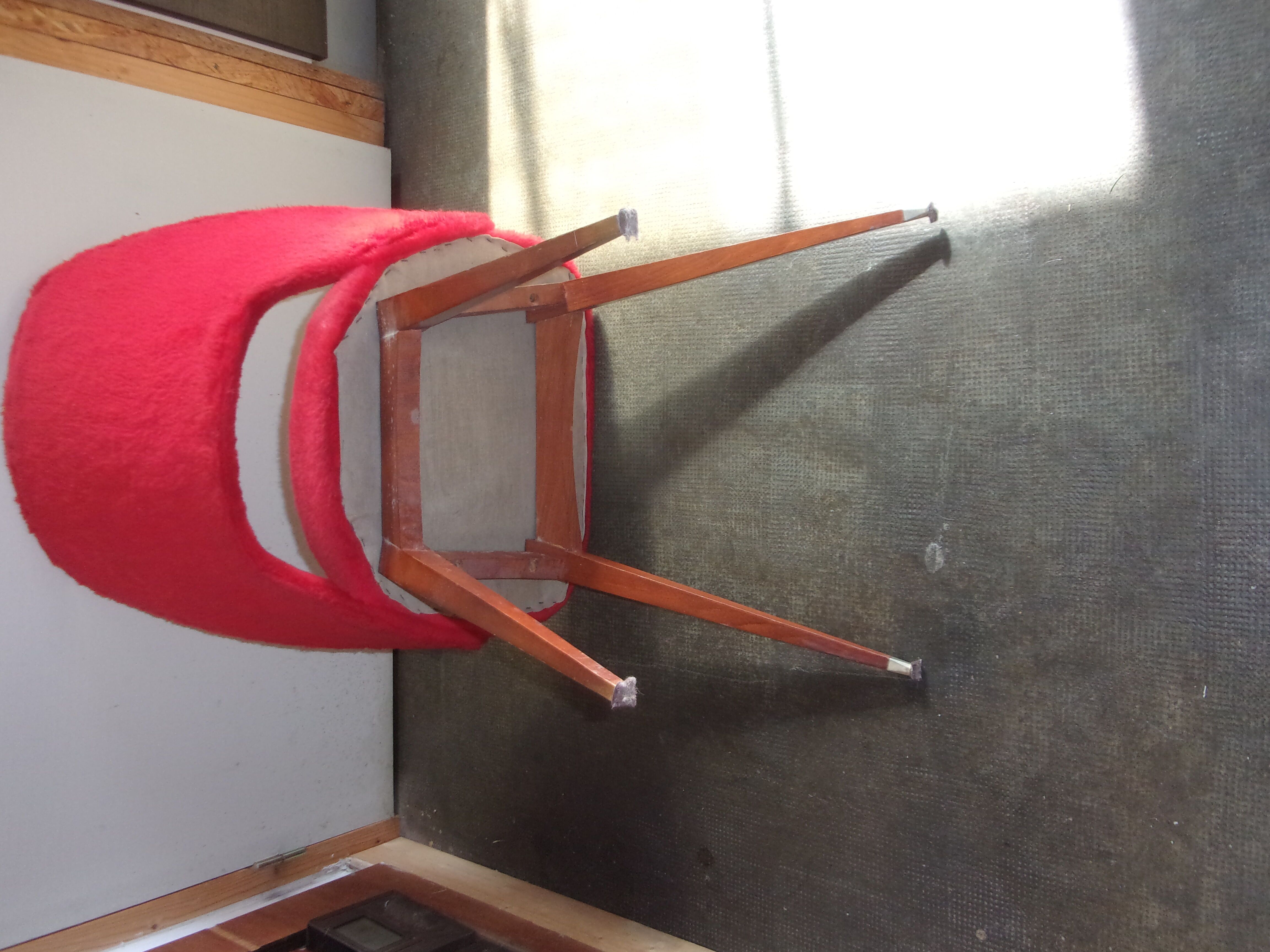 red moumoutte fabric chair 1960