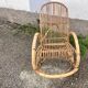 Rocking chair rotin 1960 bambou