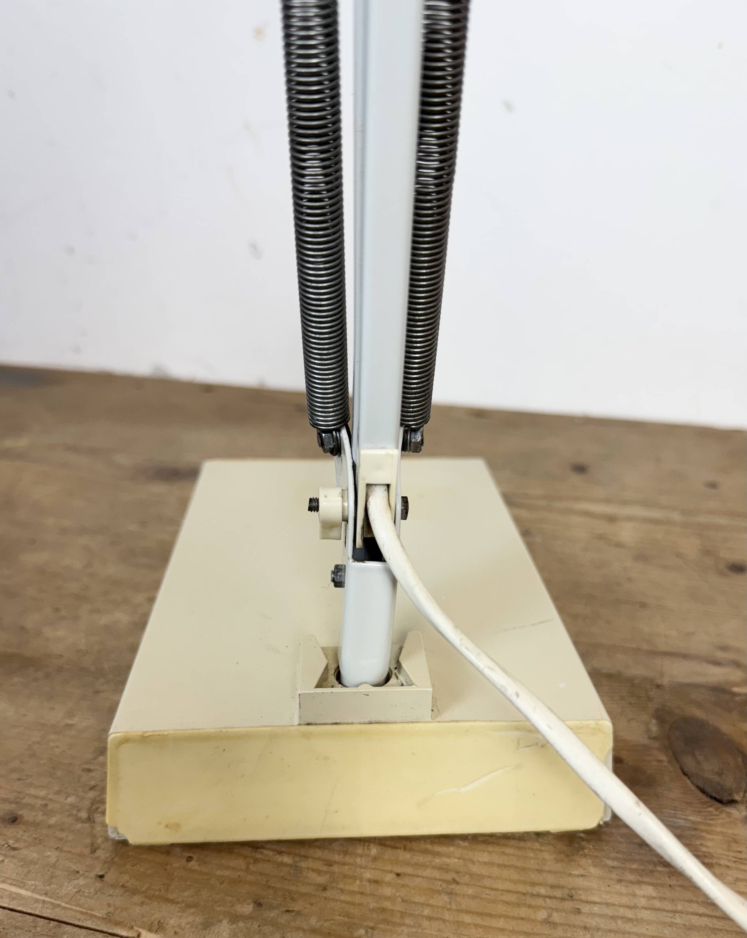 Vintage White Italian Architect Table Lamp, 1970s