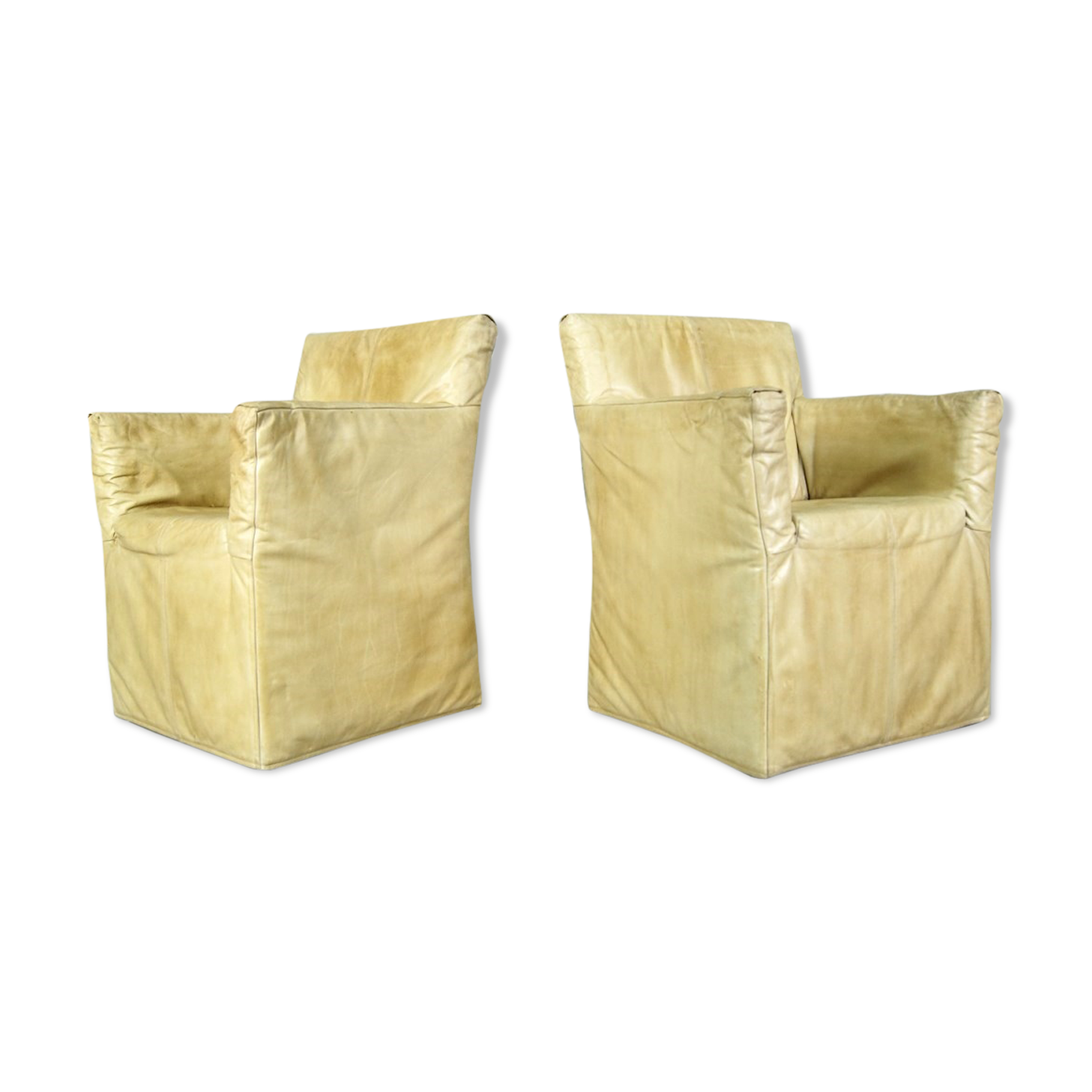 A pair of brutalist armchairs by Gerard van den Berg for Montis, 1970s