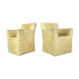 A pair of brutalist armchairs by Gerard van den Berg for Montis, 1970s