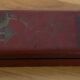 Pen tray in lacquered wood burgundy color Chinese decoration