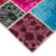 Tapis patchwork multicolore vintage 179 cm x 243 cm fait à la main anatolian vintage