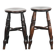 Set of two timeless antique English Windsor stools from the 18th century with a great patina