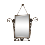 Mirror art deco wrought iron 75x87cm