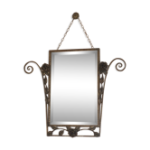 Mirror art deco wrought iron 75x87cm